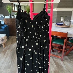 Black daisy dress